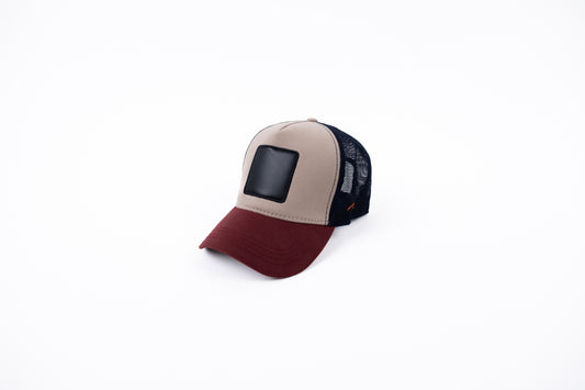 Bordo-Bej Trucker Şapka