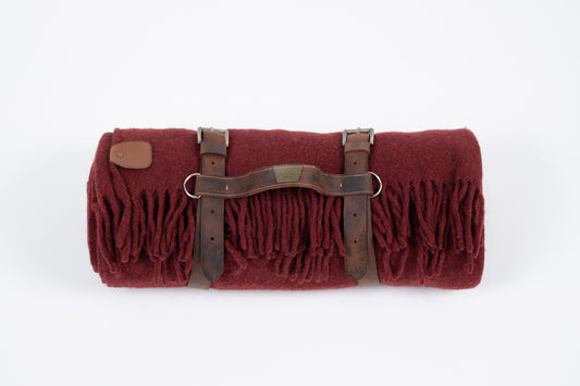 Bordo Yün Battaniye