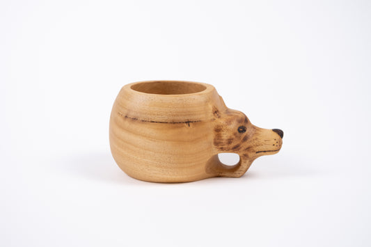 Kurt Başlı El Oyması Kuksa Bardak